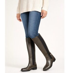 Rare New Franco Sarto Tahini Leather Tall Riding Boots Moss Olive Size 7